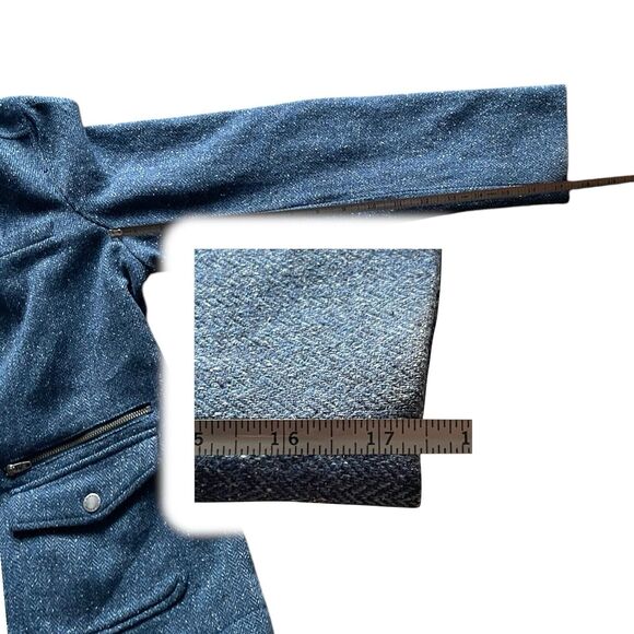 Vintage LL Bean Stonington Herringbone Tweed Jacket Womens Size M Elbow Patch - Picture 7 of 10